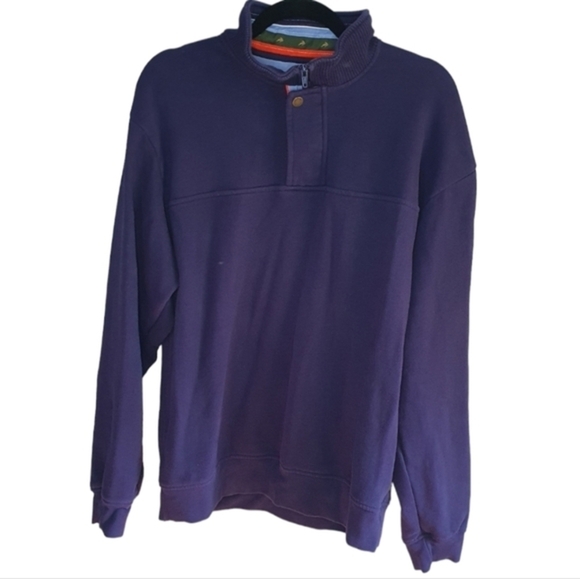 ORVIS‎ Quarter-Zip Pull Over Sweatshirt Navy Men's Size M Preppy Dressy Casual - Picture 4 of 15